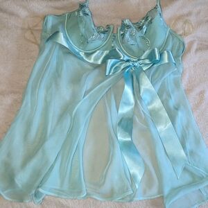 Vintage Victoria's Secret Very Sexy - 36C Unlined Babydoll Teal